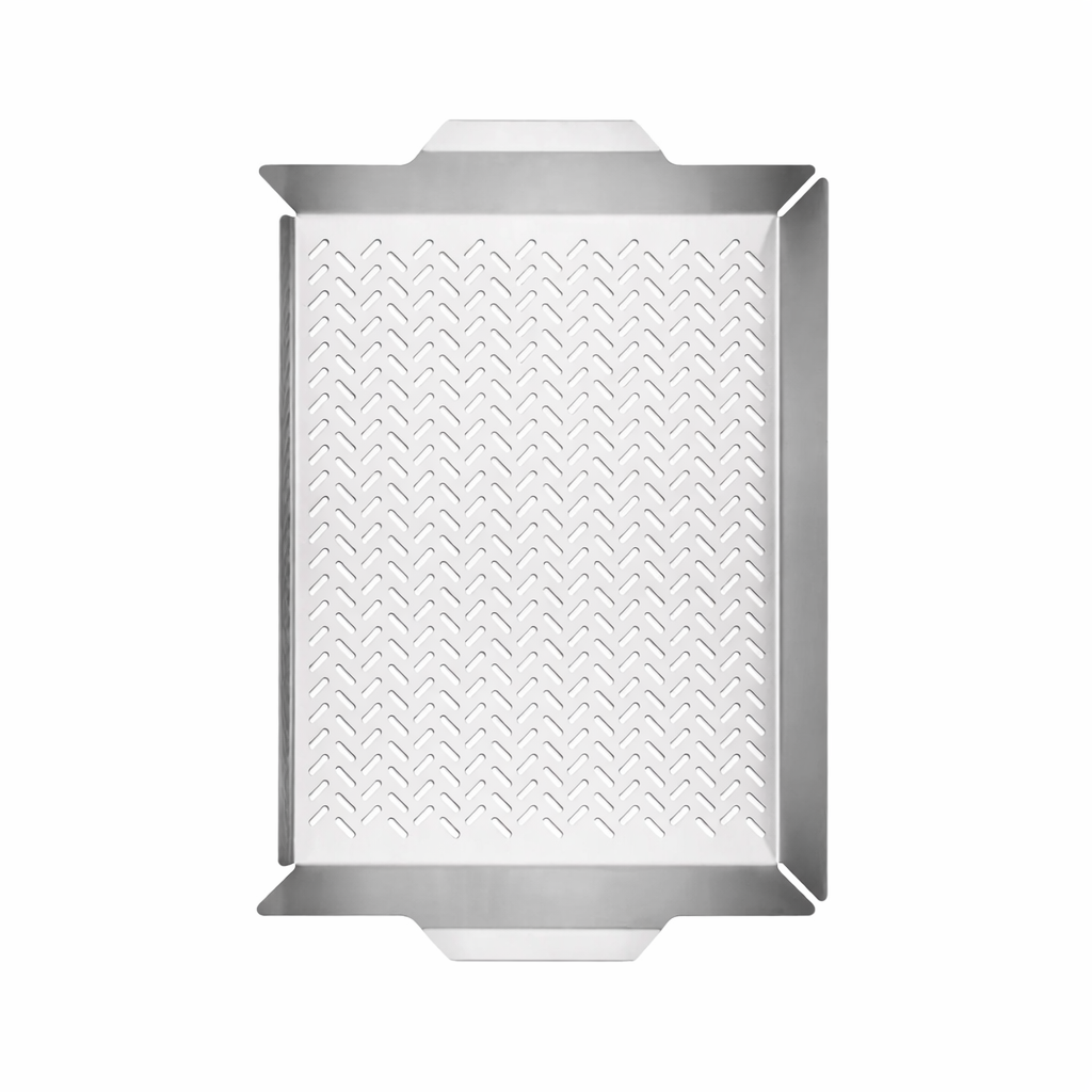 Stainless Steel Fish and Vegetable Tray for Grilling – Dishwasher Friendly