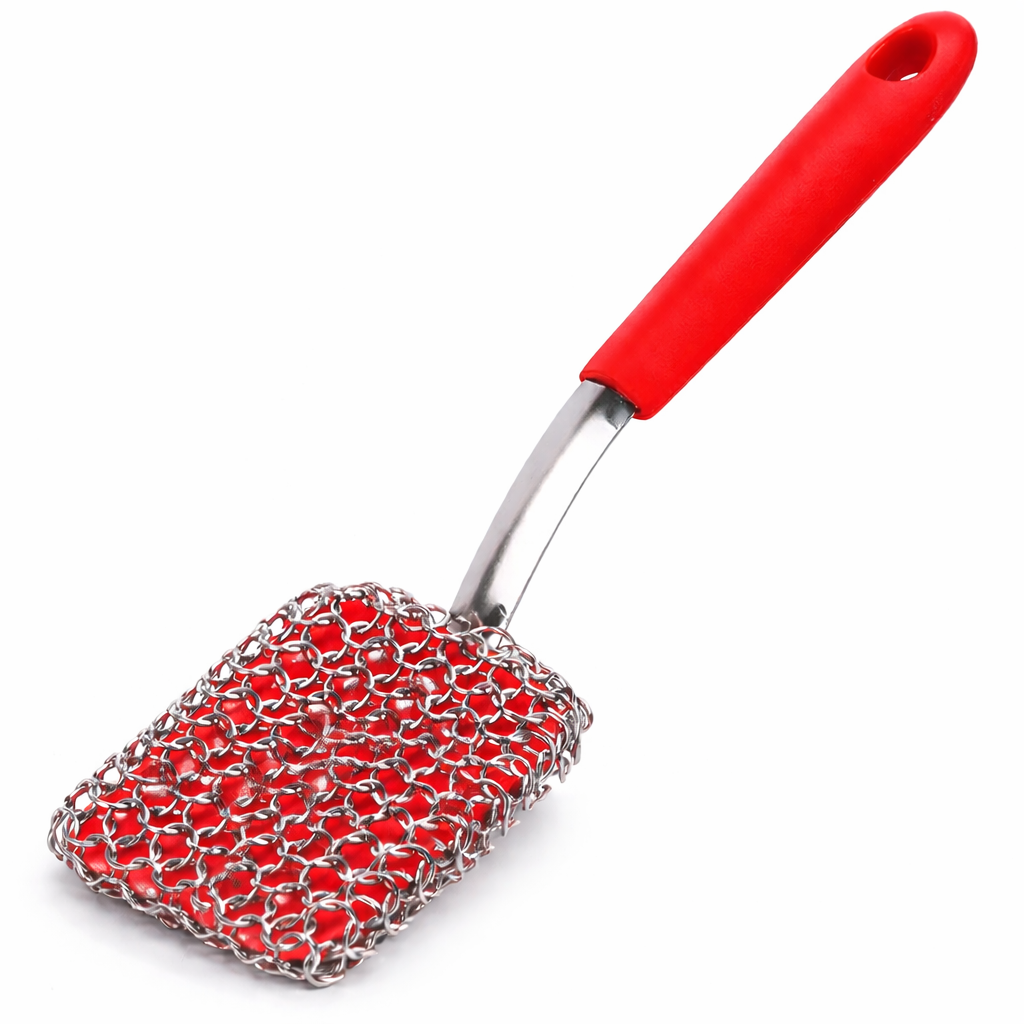 Chainmail Grill Scrubber for BBQ Grills - Durable and Easy to Clean