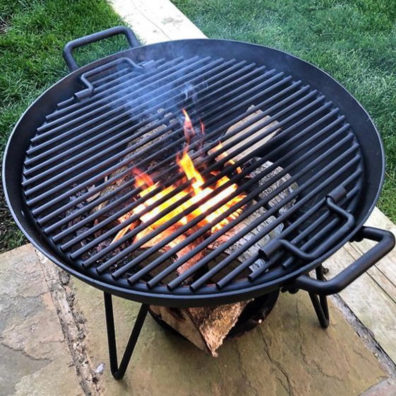 Outdoor Fire Pit with Grill for Garden and Patio