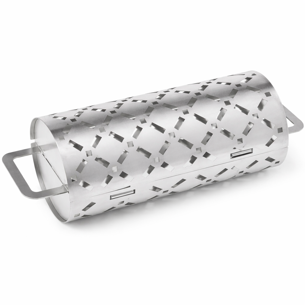 Stainless Steel Rolling Grill Basket, Silver