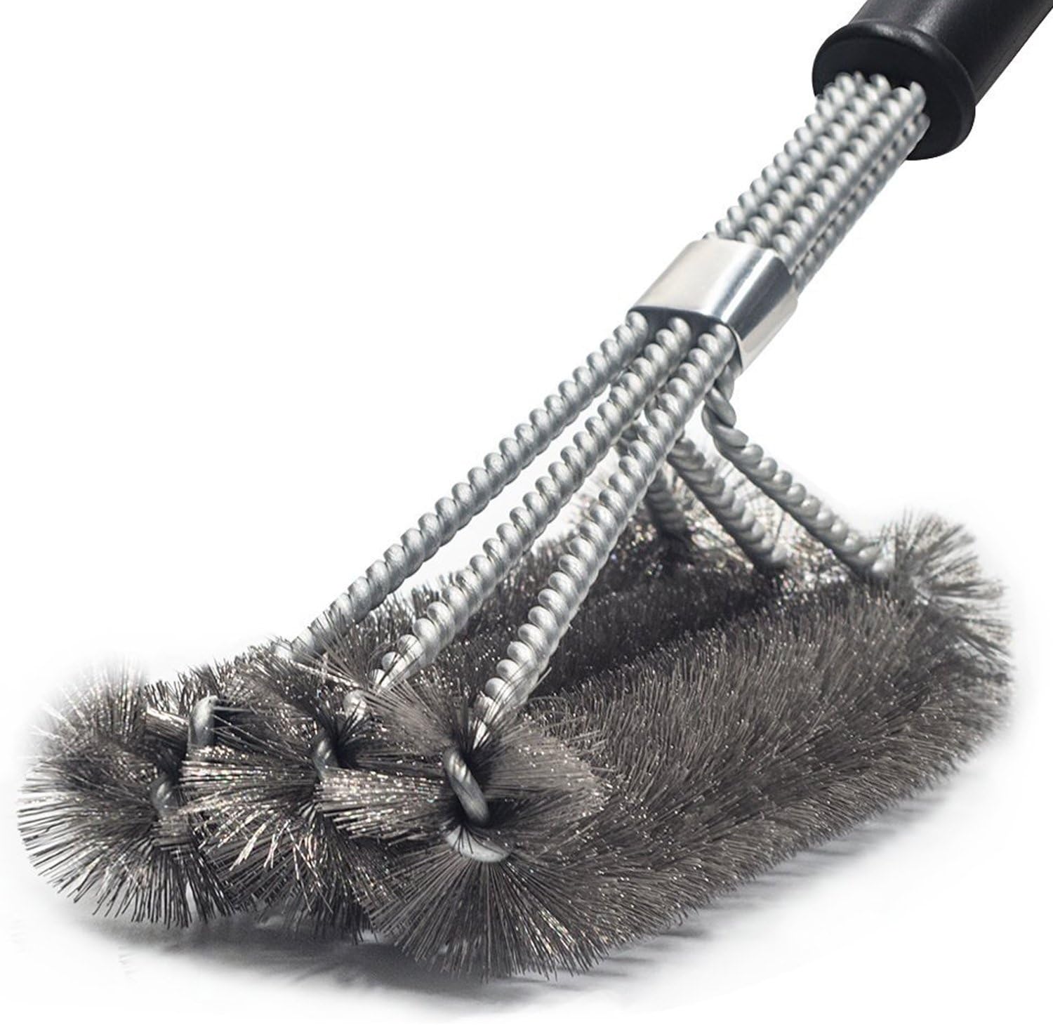Stainless Steel BBQ Grill Cleaning Brush with 18-Inch Handle