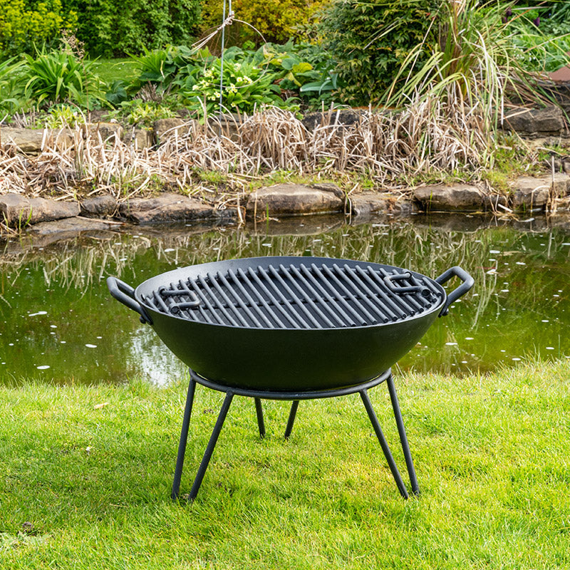 Outdoor Fire Pit with Grill for Garden and Patio